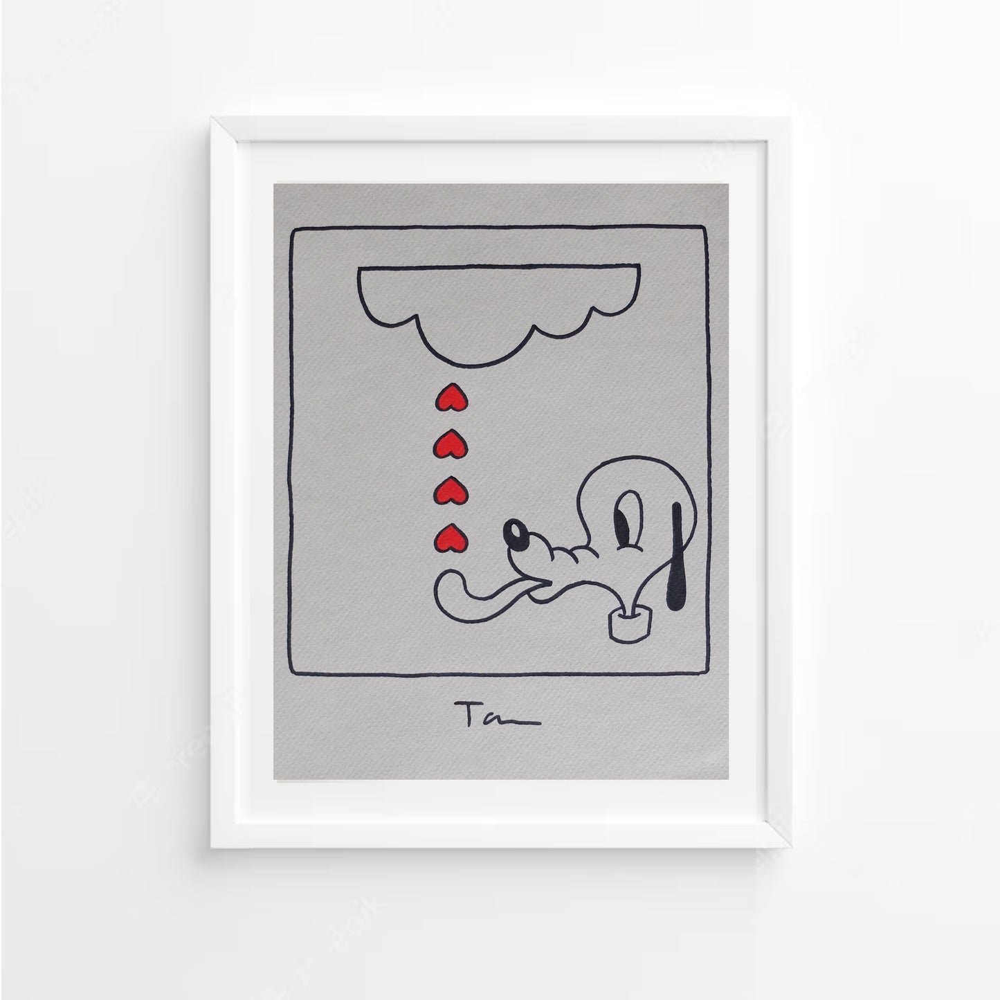 DOG HEARTS ORIGINAL DRAWING