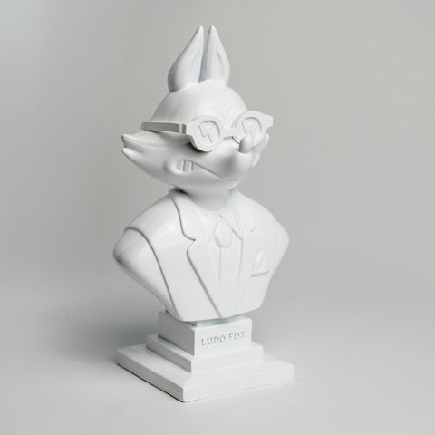 Ludo Fox Roman Bust Sculpture