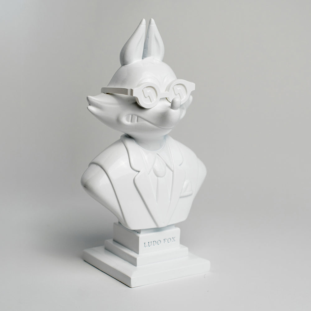 Ludo Fox Roman Bust Sculpture