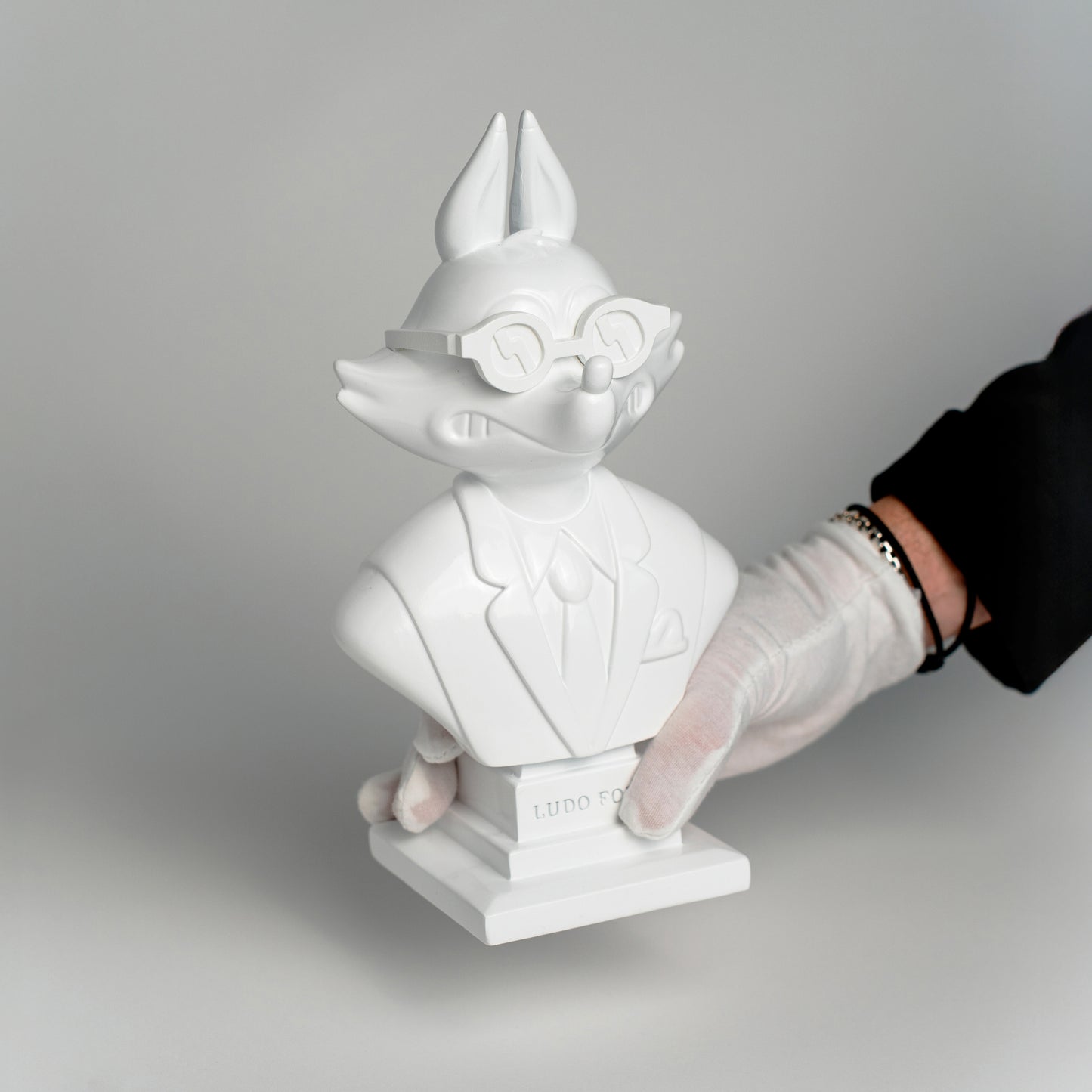 Ludo Fox Roman Bust Sculpture