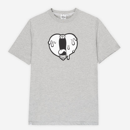 LARGE WHITE SCREAMING HEART T-SHIRT