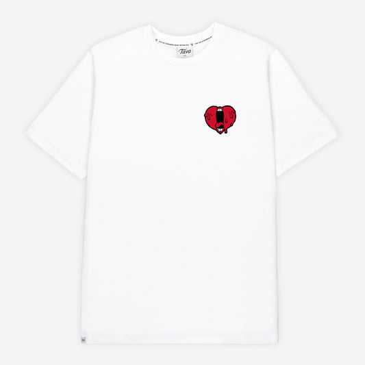 SMALL RED SCREAMING HEART T-SHIRT